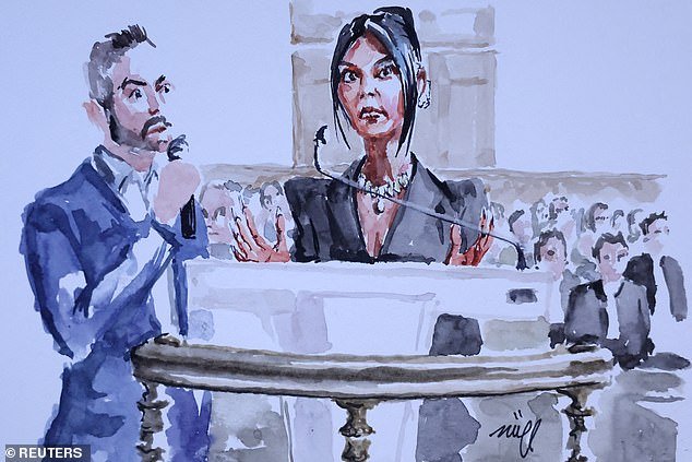Kim Kardashian’s courtroom curse strikes again as artist sketches unflattering portrait of star during Paris jewellery heist trial – after string of other drawings were mocked online