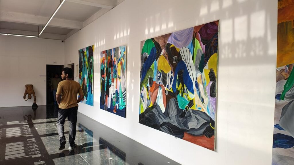 Room Without Walls by students of College of Fine Arts in Thiruvananthapuram is a coherent display of diverse identities