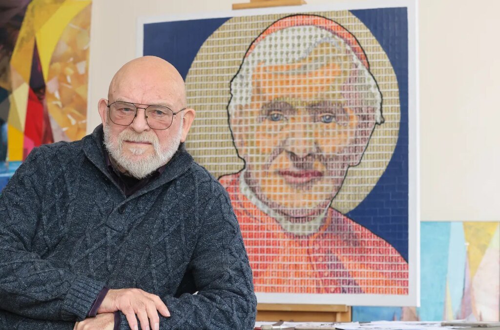 Hednesford pop artist marks historic occasion by depicting Catholic theologian in stamps. Here is the story