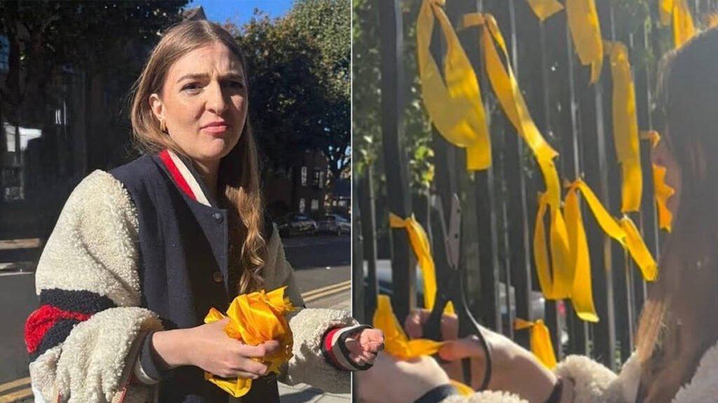 Palestinian-Jewish artist Nadia Yahlom revealed to be woman who cut Israeli hostage ribbons in Muswell Hill