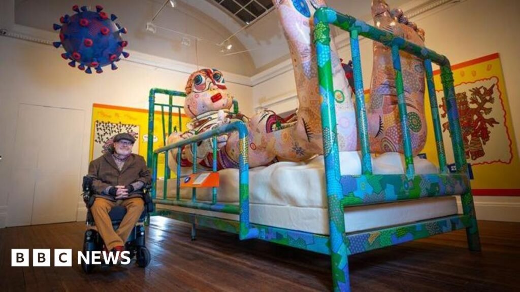 Artist’s giant germs figures take over Blackpool