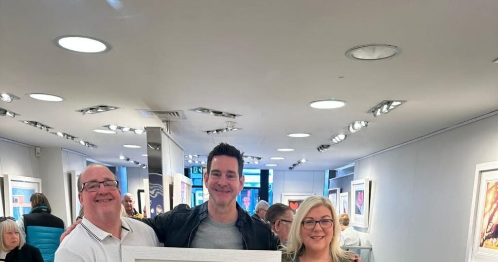 Romantic proposal at Clarendon Fine Art Chichester