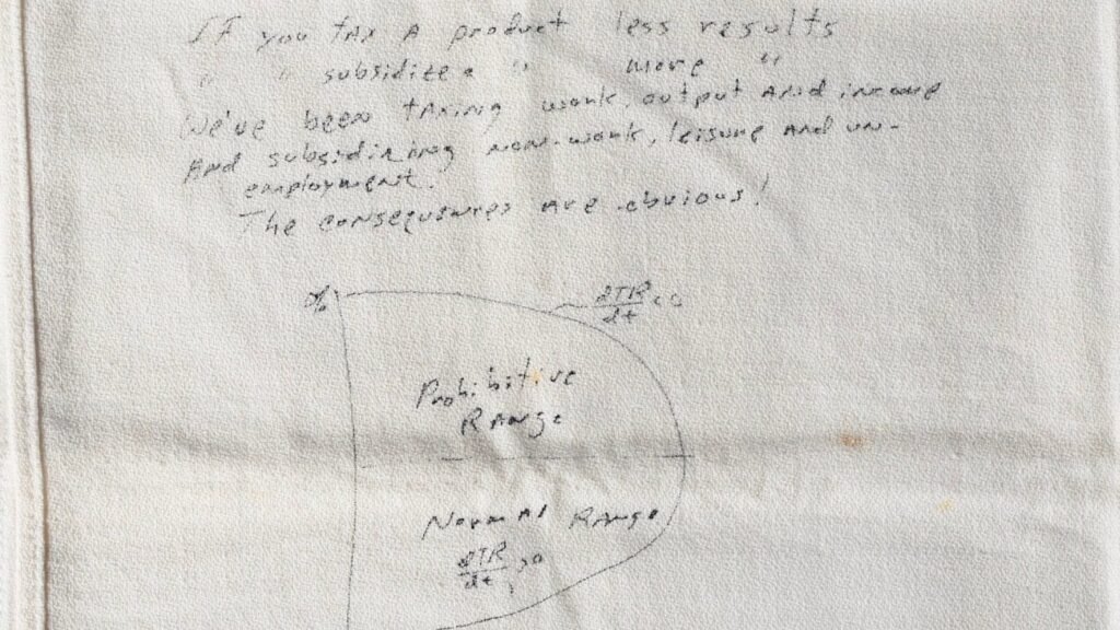 Untaxing: the Laffer curve – the napkin that changed the world