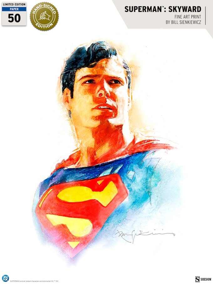 Pre-Order Your Superman: Skyward Fine Art Print by Artist Bill Sienkiewicz Today!